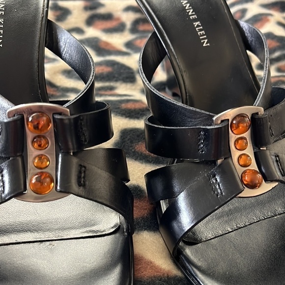 Anne Klein size 8 wedge sandals with jewel accents.  Excellent condition - Picture 2 of 6